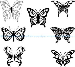 Corel collection of beautiful butterflies designed