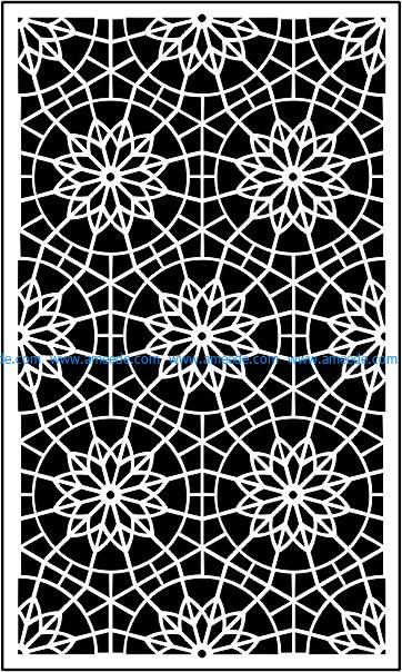 Decorative baffle mandala file .cdr and .dxf free vector download for CNC cut