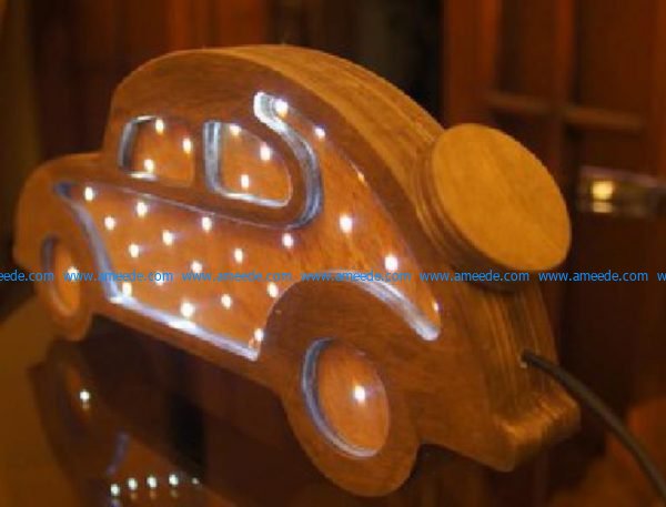 Decorative lights shaped car