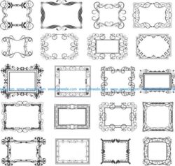 Decorative rectangle frame pattern