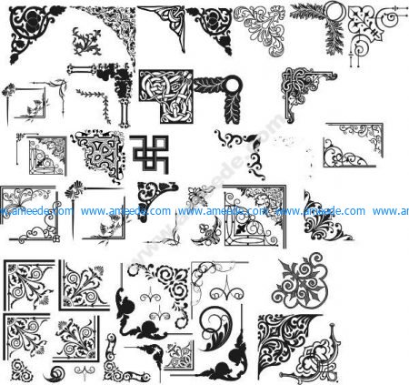 Decorative vector corner pattern