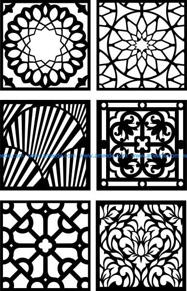 Diverse patterned squares in design