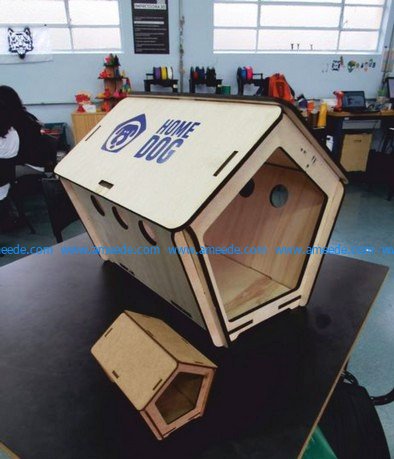 Wooden dog house design
