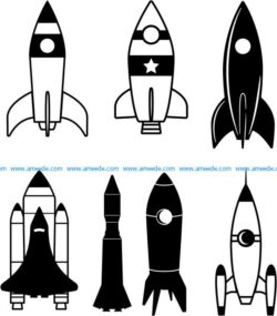 Drawings images of rocket samples that you often meet