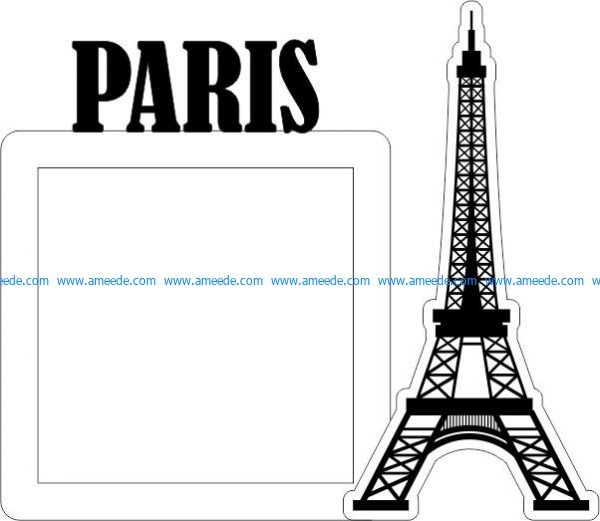 Eiffel tower picture frame in paris