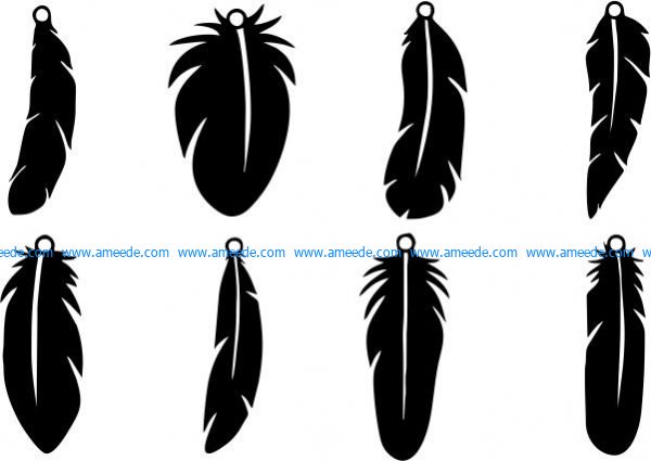 Feather earrings