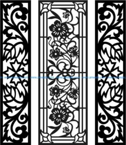 Floral pattern window with leafy