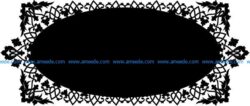 Flower decorative mirror frame file .cdr and .dxf free vector download for CNC cut