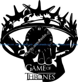 Game of thrones wall clock