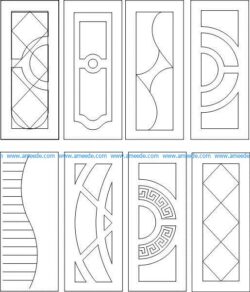 Geometric interior door pattern