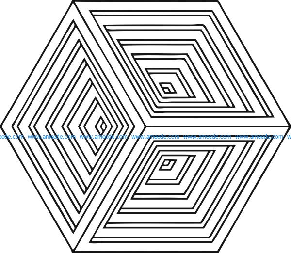 Hexagonal pattern causes 3d illusion phenomenon