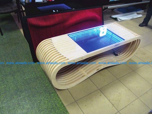 Infinity table made of oak wood