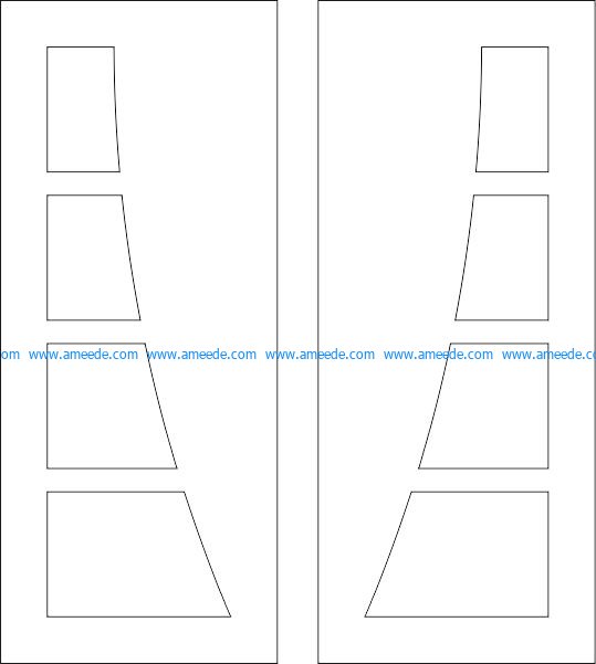 Free design vector file download for cnc and laser Interior door design