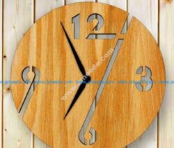 Laser Cut Plywood Wall Clock