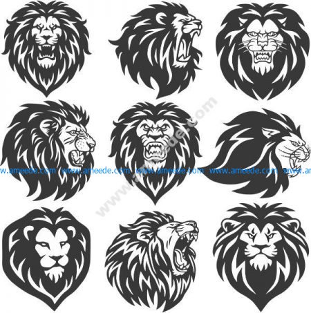 Lion head vector