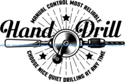 Logo image printed hand drill in t-shirt