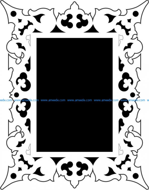 Mirror frame pattern vector