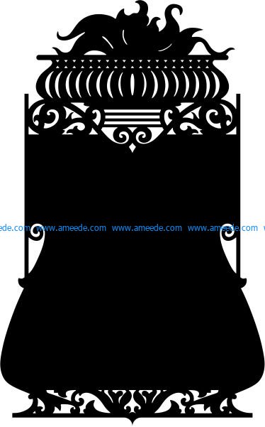 Mirror frame shaped vases file .cdr and .dxf free vector download for CNC cut