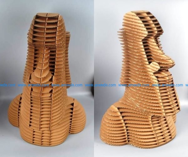 Moai Statue Laser Cut 3mm