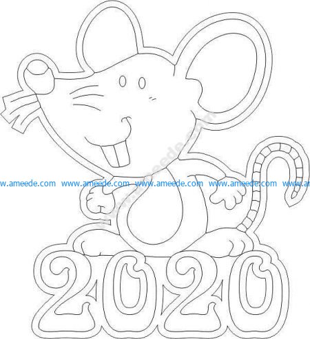 Mouse happy new year 2020