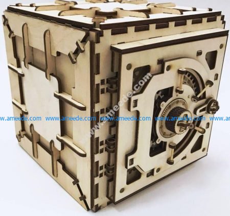 wooden safety deposit box