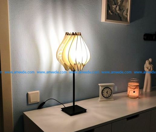 Nightlight with a wooden cage design