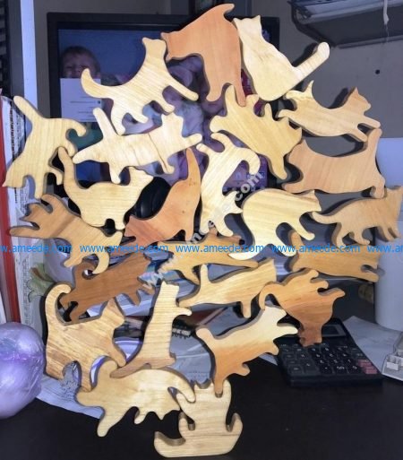 Wooden cat designs