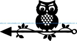 Owl template for Cricut Silhouette Digital Decal Clipart Wedding Decoration