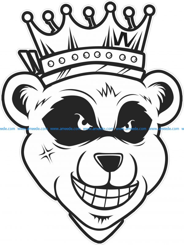 Panda king with crown