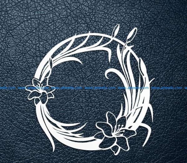 Paper cut wreath design template