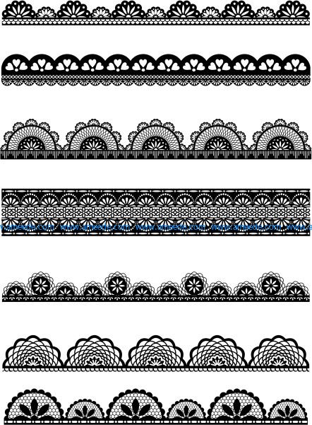 Patterned Designs Designed To Make Decorative Borders Free Vector Files