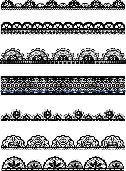 Patterned designs designed to make decorative borders