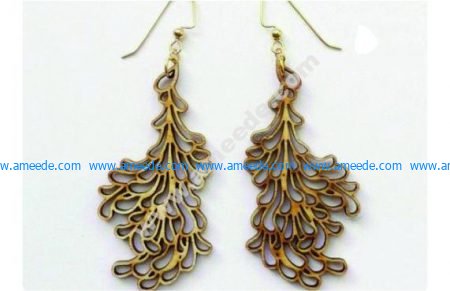 Peacock tail earrings