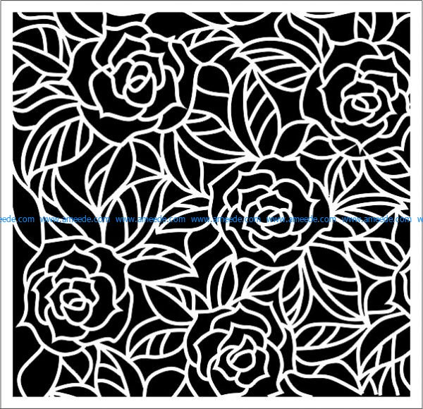 Rose wall paintings file .cdr and .dxf free vector download for Laser cut plasma