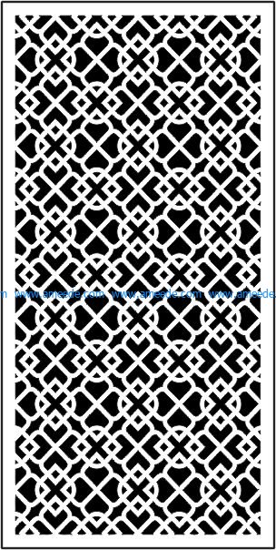Sample baffle decorated living room file .cdr and .dxf free vector download for CNC cut