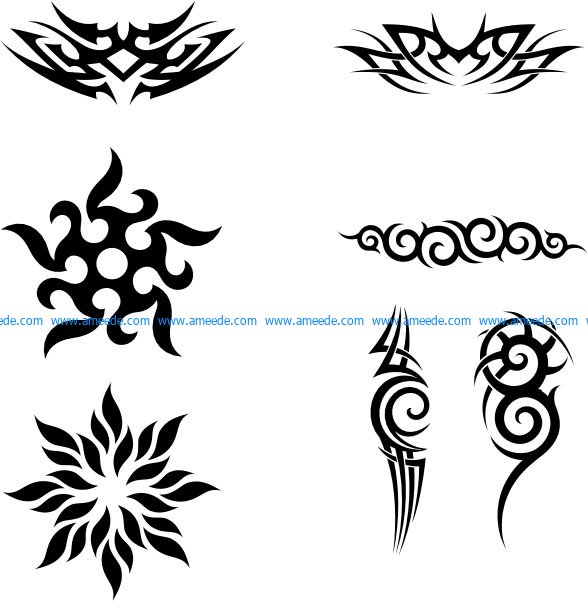 Sharp designs of some common tattoos