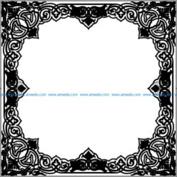 Square decorative mirror frame