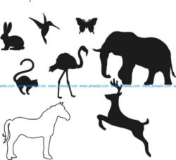Summary of some vector brush strokes about the animals