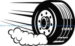 The iconic motivational tire is often found in the garage