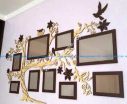 Tree picture frame with birds