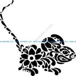floral mouse vector