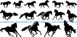 Horse vector pattern