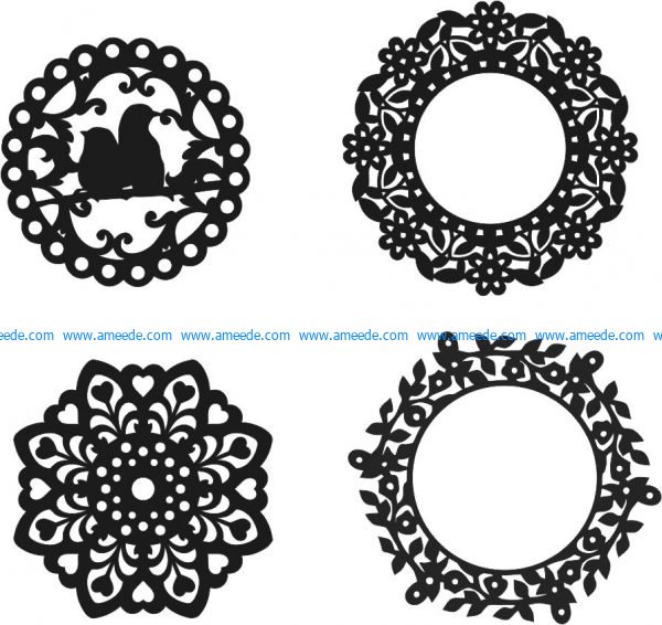 Vector circle ornament texture