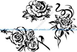 Vector decorative rose
