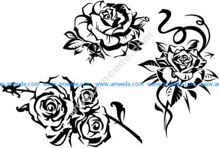 Vector decorative rose