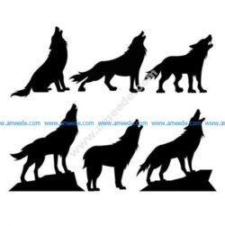 Vector wolf pattern