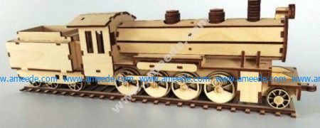 Laser cut steam train