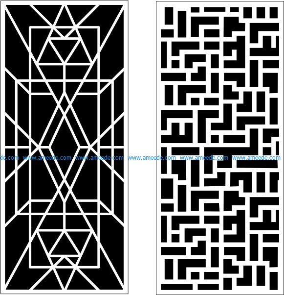 baffle model is designed according to geometric structure and zigzag lines