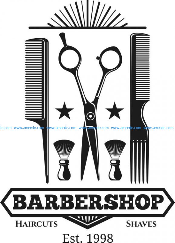 barber shop logo 1998