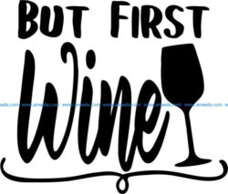 but first wine T-shirt print image